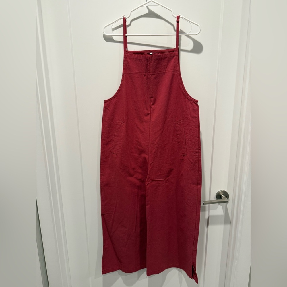 YESNO Women Casual Loose Long Bib Pants Wide Leg Jumpsuits Baggy Cotton Rompers